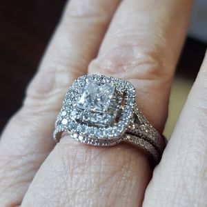 Neil Lane Princess cut diamond engagement set!
